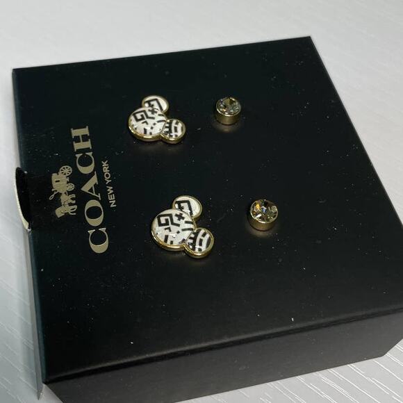 Coach X Keith Haring Disney Mickey Mouse Stud Earrings Set - Picture 5 of 7